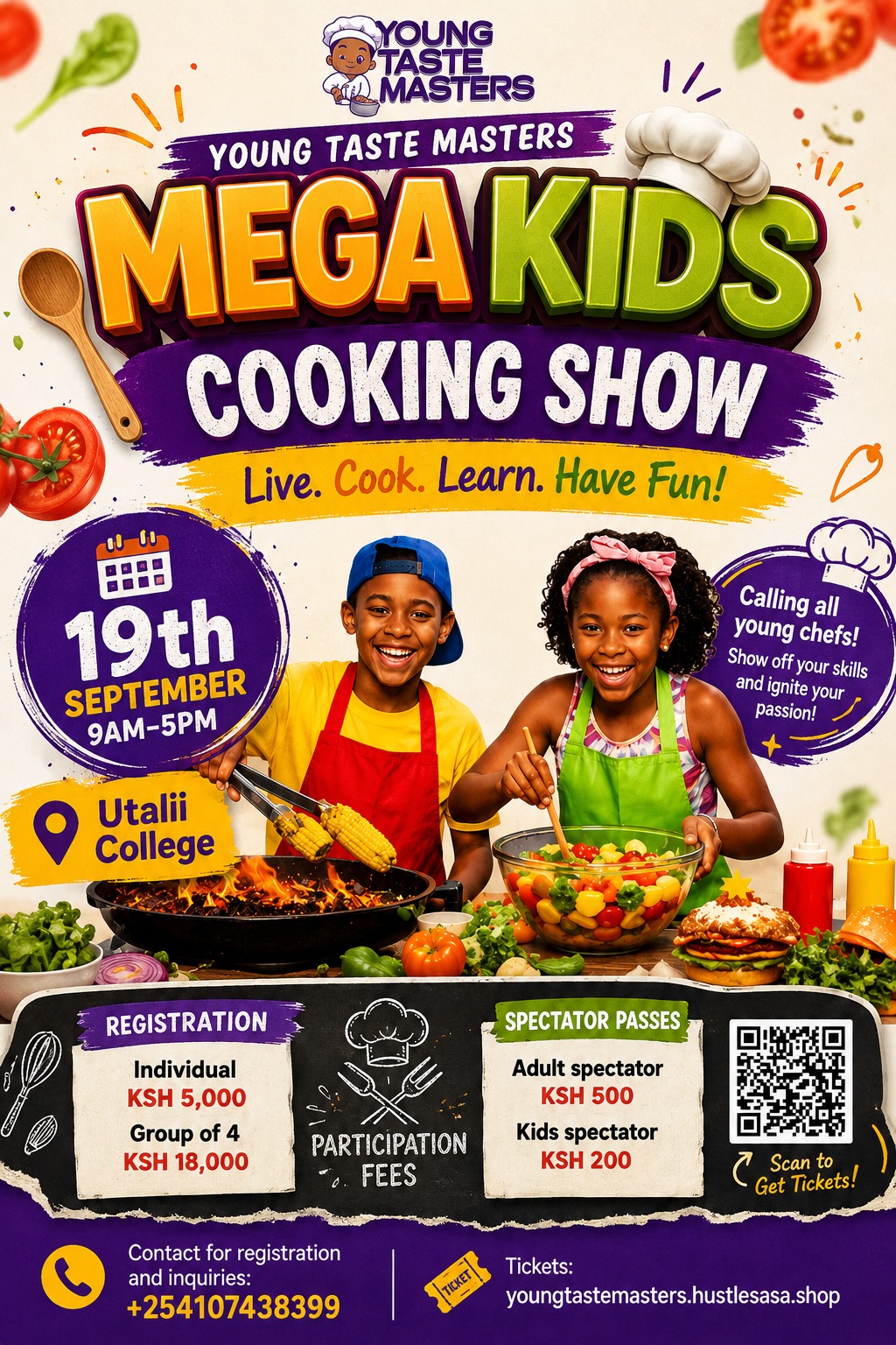 megacooking show coming up on 19th of septmber at utalii college